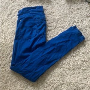 7 for all Mankind size 24 royal blue skinny jeans!